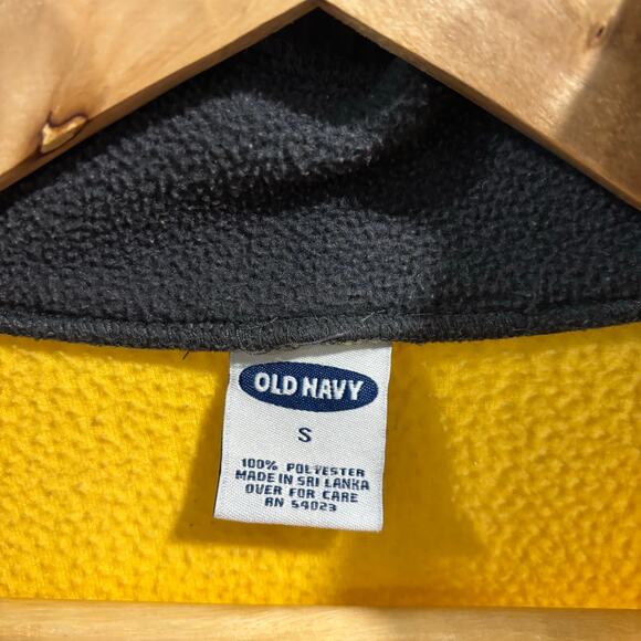 Y2K 90s Vint OLD NAVY Yellow Fleece quarter Zip pullover, Men’s/Unisex - Picture 13 of 13